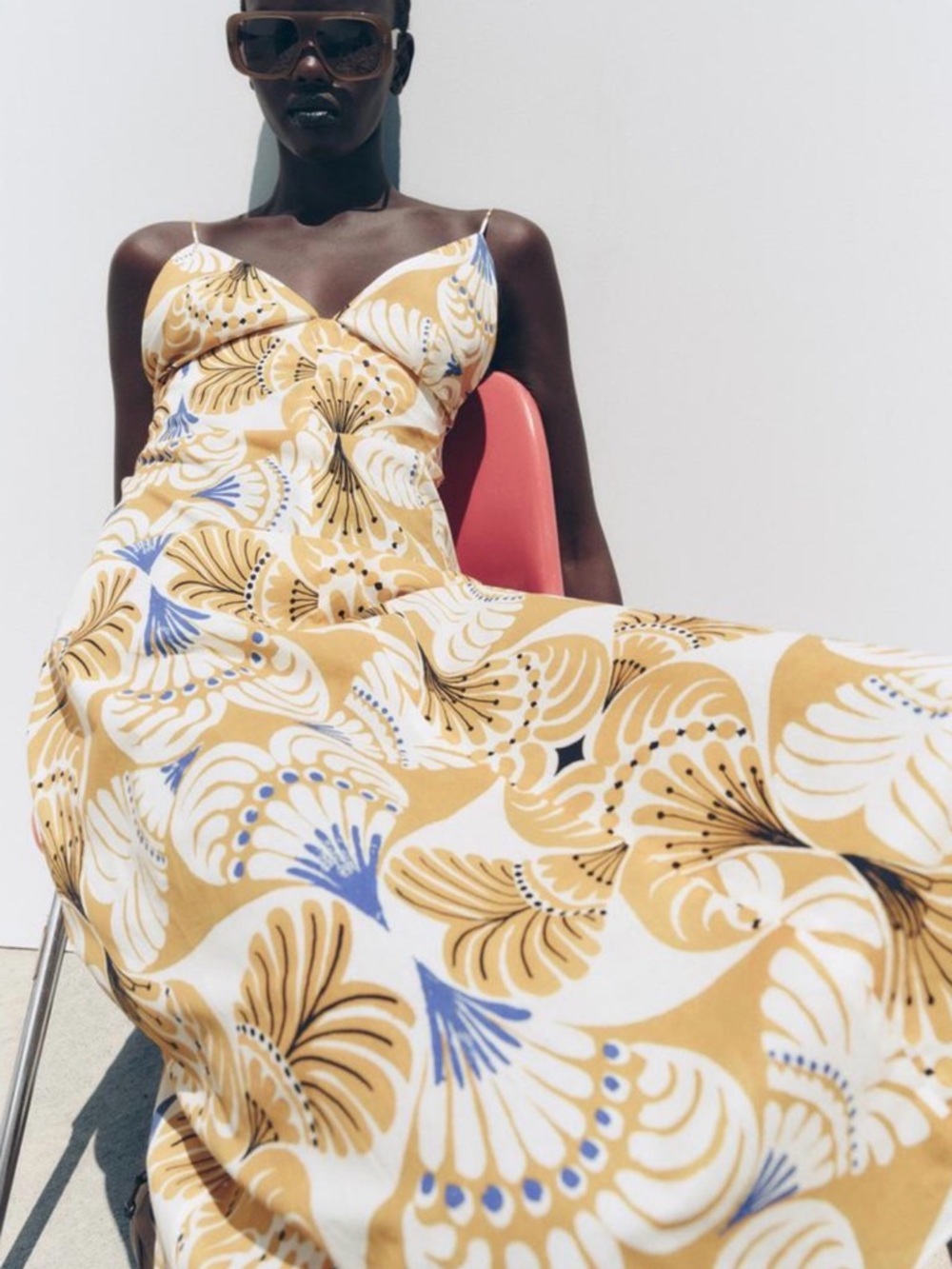 Zara Flowy Printed Midi Dress – Size M – Like New - Picture 2 of 5